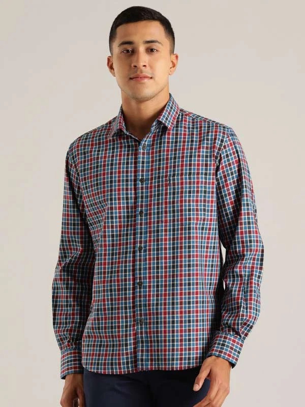 Indian Terrain Men Checkered Multicolor Shirt